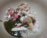 魚のアラと桜の花の丼ぶり（アカモク入り）作り方7写真