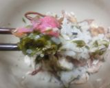 魚のアラと桜の花の丼ぶり（アカモク入り）作り方8写真