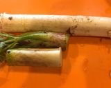 山ウドと菜花の天ぷら 梅昆布塩添え作り方1写真