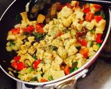 高野豆腐で☆ ガパオライス風作り方6写真