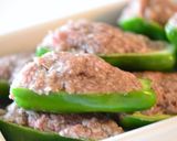 とろろ昆布入りピーマンの肉詰め作り方2写真
