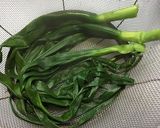 新玉ねぎの葉の甘麹辛子酢味噌和え　作り方3写真