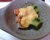 サーモンときゅうりの黄身酢がけ作り方3写真