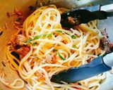 さば缶で♡さばと梅しその冷製パスタ♡作り方5写真