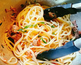 さば缶で♡さばと梅しその冷製パスタ♡作り方5写真