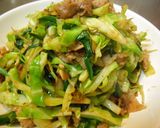 ニラと豚肉の炒めもの作り方3写真