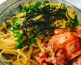 ウニ 納豆 キムチのパスタ作り方4写真