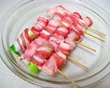 葱＆お餅の豚バラ巻き串～塩ダレ～作り方2写真