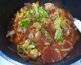 鶏肉と春キャベツのトマト煮込み♡作り方6写真