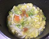 春キャベツとちくわのスープ♡作り方3写真