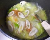春キャベツとちくわのスープ♡作り方5写真