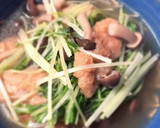 簡単☆油麩とシメジと水菜の煮浸し作り方5写真