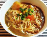 残ったカレーで！カレーそうめん作り方2写真