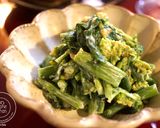 菜の花の*ピーナッツわさびマヨネーズ和え作り方4写真