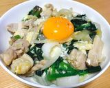 ほうれん草入り新玉ねぎの親子丼作り方11写真