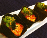 おつまみ＊キムチ豆腐の簡単のり巻き♬作り方1写真