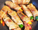 お弁当に♪彩り野菜の豚巻しょうが焼き作り方5写真