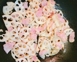 超簡単！蓮根とベーコンの醤油炒め作り方5写真