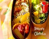 上海焼きそばとドライレモン 春弁当作り方2写真