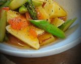 アスパラとさつま芋のトマトあん作り方5写真