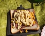 山ごはんコンビーフとコーンのホットサンド作り方1写真