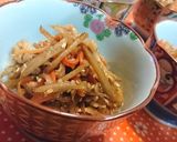 節約★香ばし~【レンコンと鶏皮の金平風】作り方20写真