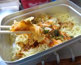 最山のメスティンでキムチ焼きそば作り方13写真