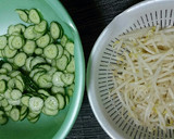 わかめともやしときゅうりの酢の物作り方1写真