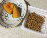 納豆とかぼちゃの油揚げ包み作り方1写真