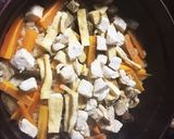 ストウブの鶏ゴボウ炊き込みご飯作り方7写真