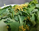 のらぼう菜と鶏肉の塩ダレ炒め作り方1写真