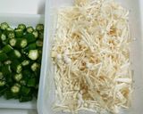 簡単常備菜!オクラでつるっとえのきなめ茸作り方2写真