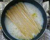 超簡単♡あさり＆アボカドの豆乳スパ♪作り方2写真