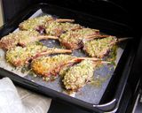 ラム肉　ラムチョップの香草パン粉焼き作り方5写真
