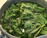 菜の花と貝柱ほぐし身のマヨネーズ和え作り方1写真
