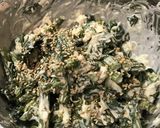 菜の花と貝柱ほぐし身のマヨネーズ和え作り方4写真