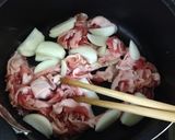 青梗菜と豚肉の中華スープ作り方2写真