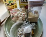 ブナピーと海老の柚子胡椒豆乳クリームパスタ作り方1写真