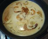生アオサと海老の豆乳クリームパスタ♪作り方4写真