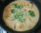 生アオサと海老の豆乳クリームパスタ♪作り方5写真