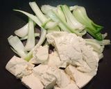 チンゲン菜と豆腐と銀杏卵炒め作り方4写真