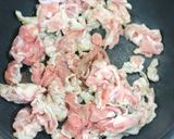 豚肉とニラの甘辛炒め・たまご入り。作り方3写真