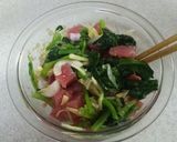 マグロと野菜の黒酢たまねぎ和え作り方4写真