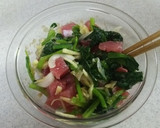 マグロと野菜の黒酢たまねぎ和え作り方4写真