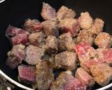 カレー風味 牛もも角切りサイコロステーキ作り方3写真