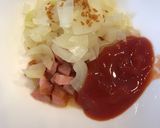レンジで簡単！チーズデミグラオムライス♪作り方3写真