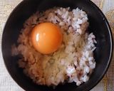 ☆簡単朝食☆しらすと大葉の卵かけご飯作り方1写真