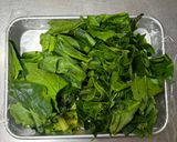 ほうれん草とベーコンとしめじの和風パスタ作り方1写真