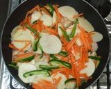 新・マリネ野菜炒め♪鶏もも肉とじゃが芋作り方9写真