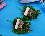 栄養素満点山芋梅納豆大葉海苔巻き天ぷら作り方4写真